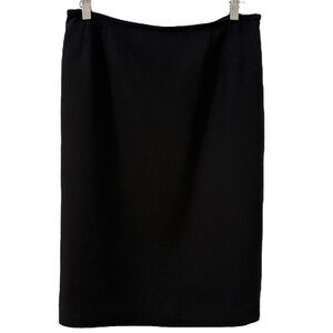Kasper Elegant Black Pencil Skirt 14P